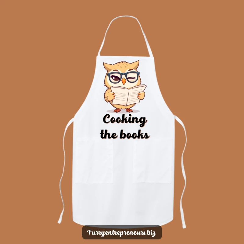 Funny Owl Chef Apron: Winking Owl Glasses For Kitchen Budgets, Great Funny Gift!