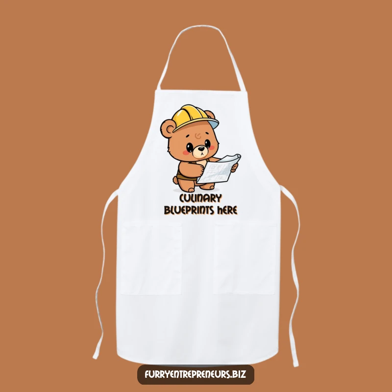 Funny Bear Construction Apron: Hilarious Chef's Gear for Kitchen Builders