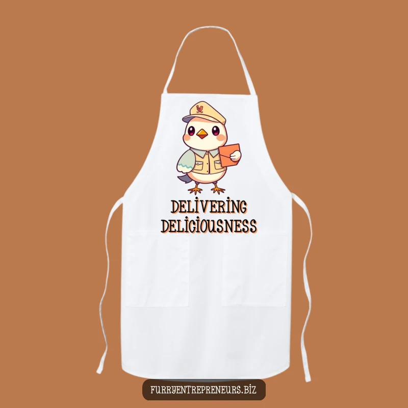 Funny Bird Mail Carrier Apron: Cook With Confidence In This Adorable Uniformed Avian, Great Funny Gift!