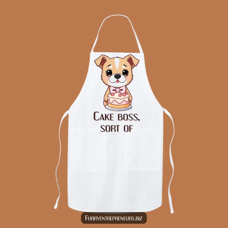 Funny Determined Dog Apron: Bake with Pride, Imperfectly