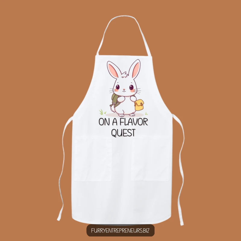 Funny Rabbit Explorer Apron - Cute Chef's Adventure Wear