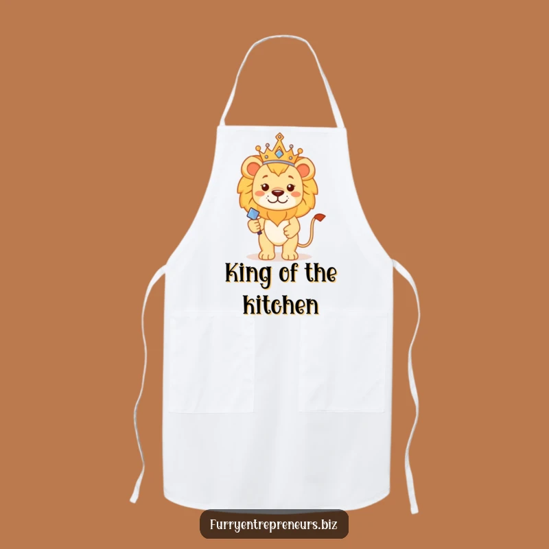 Funny Lion King Apron - Majestic Royal Chef Wear Gift