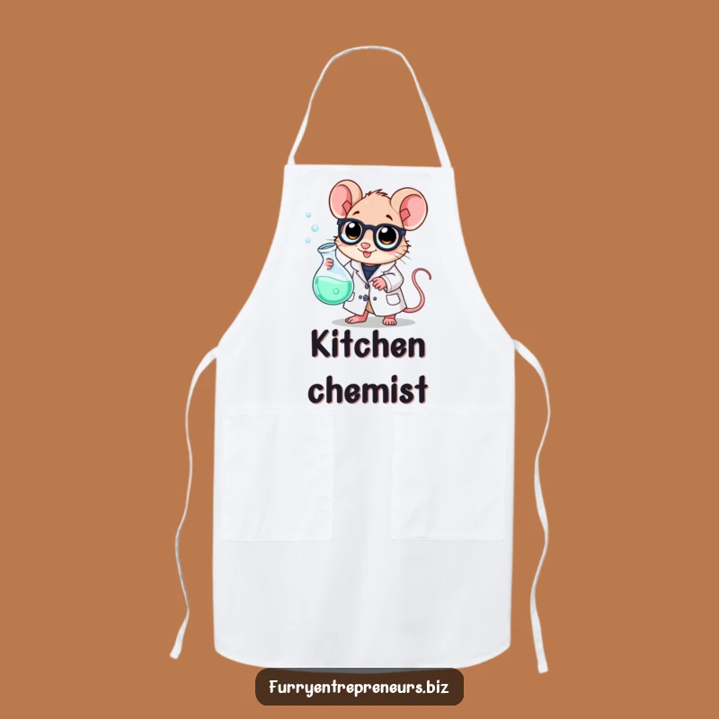 Funny Scientist Mouse Apron: Lab Coat & Beaker, Perfect Funny Kitchen Gift