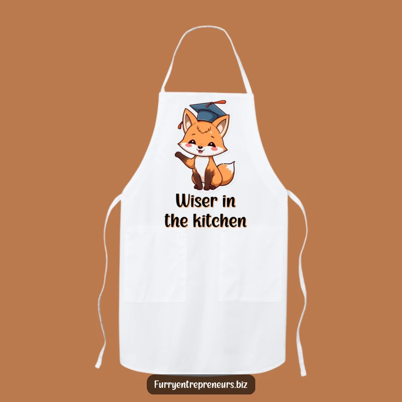 Funny Fox Graduation Apron: Cook Up Success with This Cheerful Gear