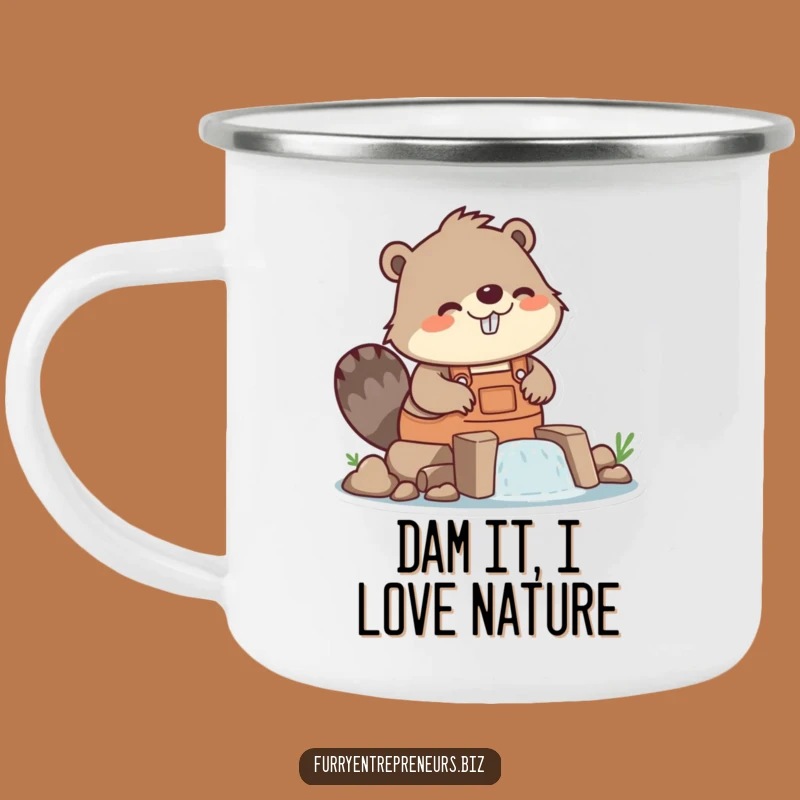 Funny Beaver Builder Dam Camping Mug - Outdoor Projects & Humor