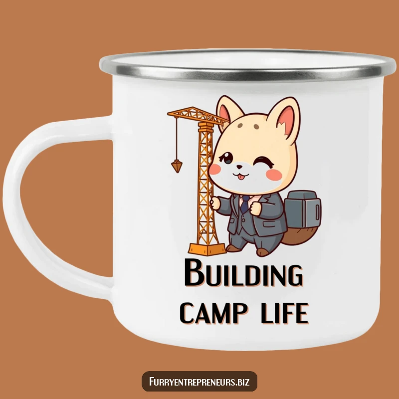 Funny Animal Business Camping Mug: Durable Tiny Suit, Hilarious Outdoor Companion Gift