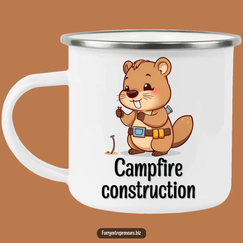 Funny Beaver Builder Camping Mug: Build Fires and Memories Outdoors