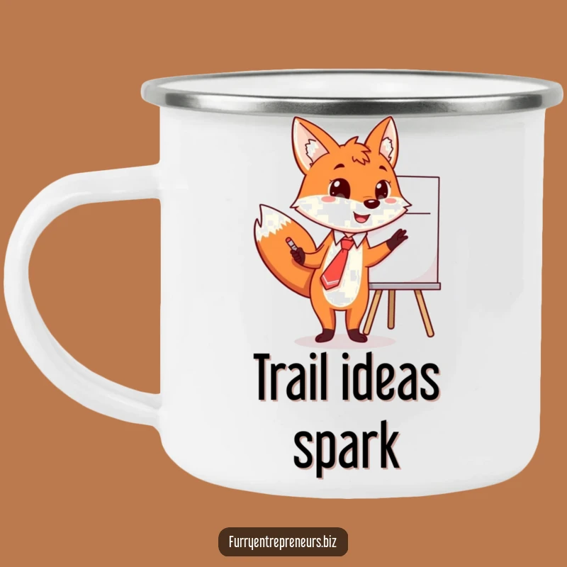 Funny Fox Tie Whiteboard Camping Mug: Ideas in the Wild!