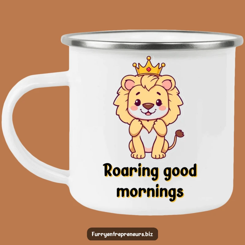 Funny Lion King of Applause Camping Mug: Conquer the Wild with Pride!