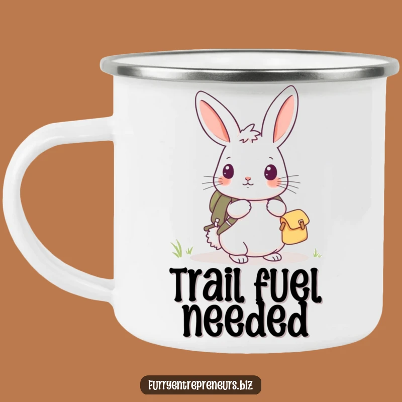 Funny Rabbit Explorer Camping Mug - Cute Backpack Adventure Gear