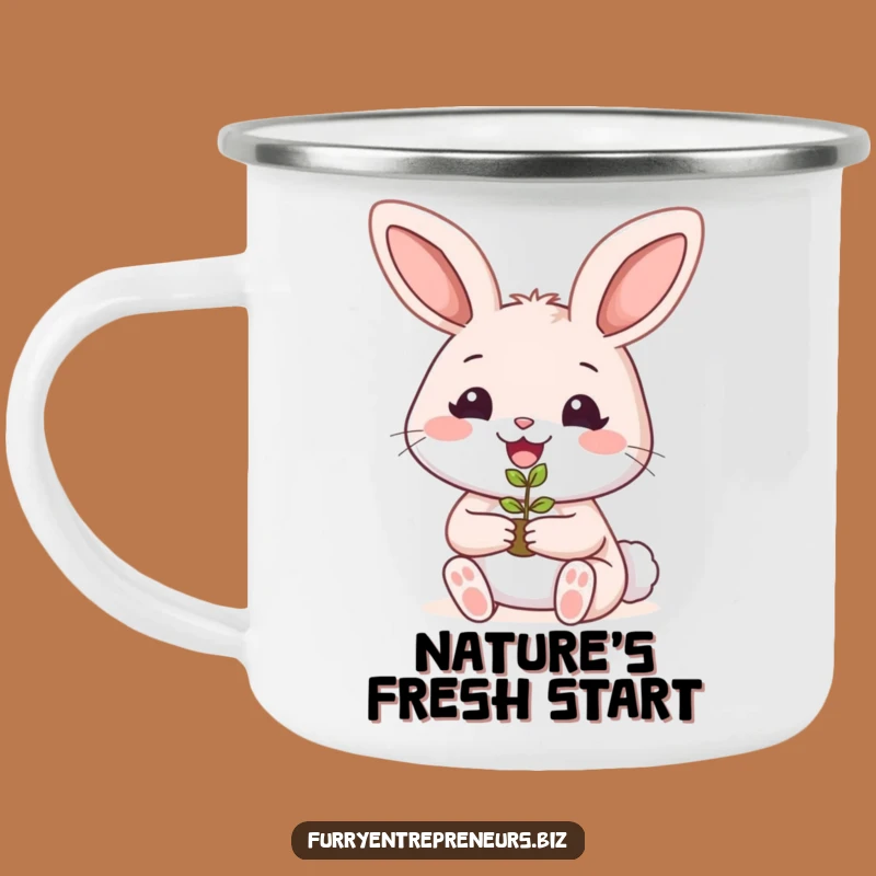 Funny Rabbit Gardener Camping Mug: Grow Your Adventures