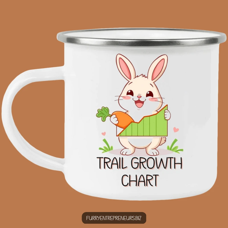 Adventure-Ready Funny Rabbit Graph Camping Mug: Track Progress Outdoors, Perfect Funny Gift