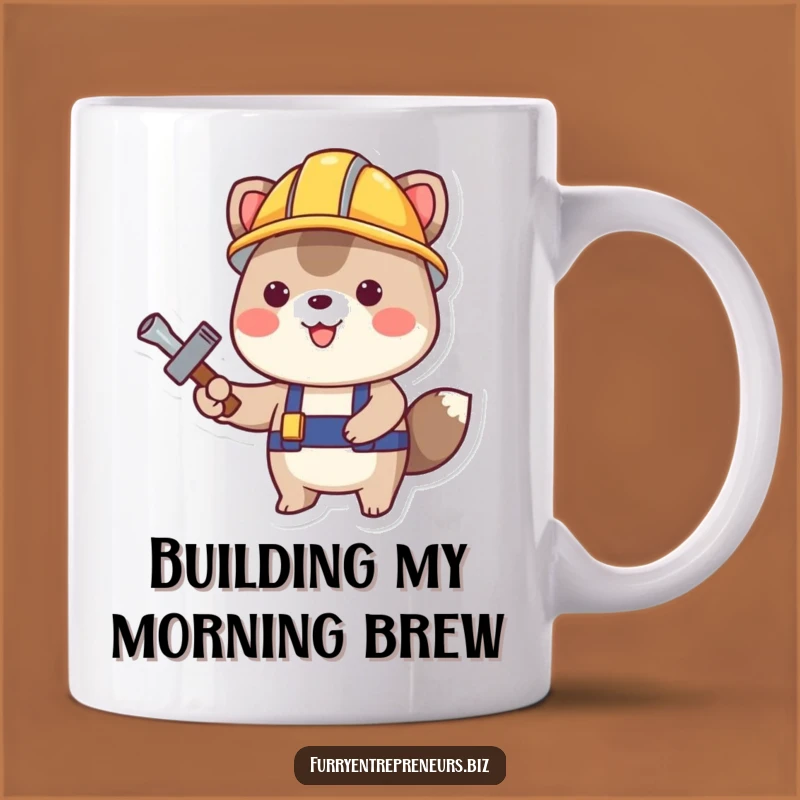 Funny Construction Animal Mug: Building Smiles, A Handy Funny Gift