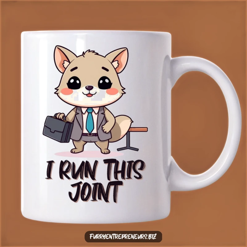 Funny Animal CEO Mug: Confident business leader animal, perfect funny corporate gift.