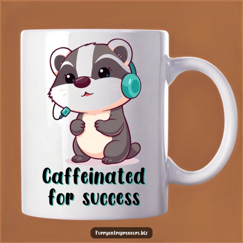 Funny Badger Presentation Mug: A Focused Professional Gift for Work Motivation