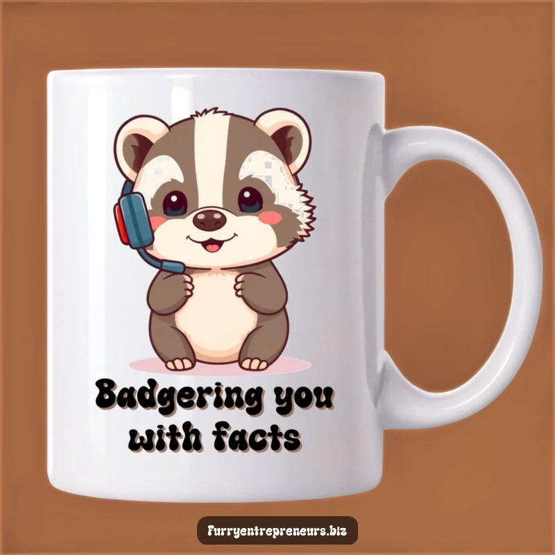 Funny Badger Presentation Mug: Hilarious Office Humor Gift for Professionals