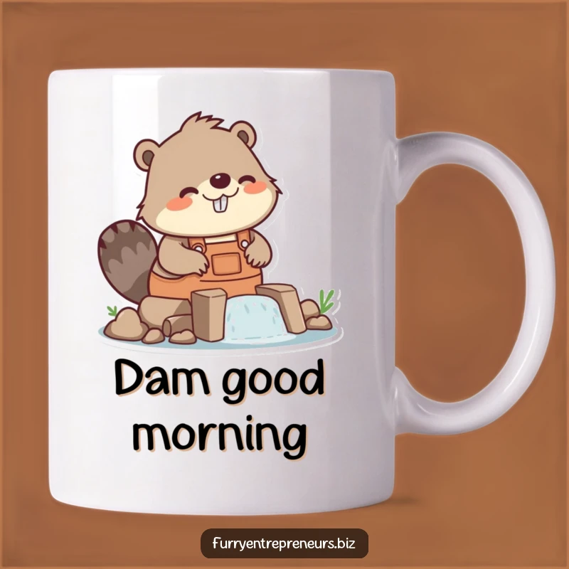 Funny Beaver Builder Dam Mug - Hilarious Construction Humor Gift