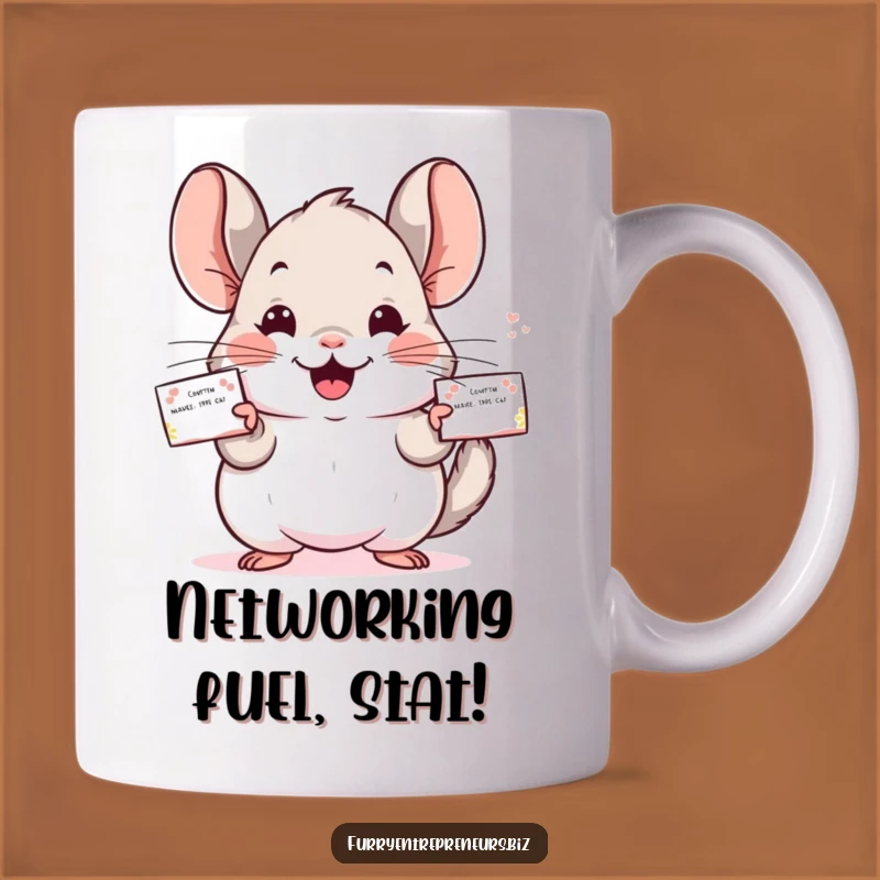 Funny Chinchilla Business Card Mug: A Cheerful Gift Idea for Professionals and Animal Lovers