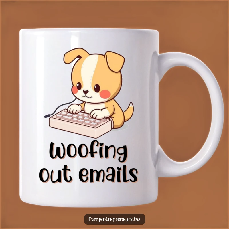 Funny Dog Typist Mug: Adorable Dog With Mini Keyboard, Perfect For Writers Funny Gift!
