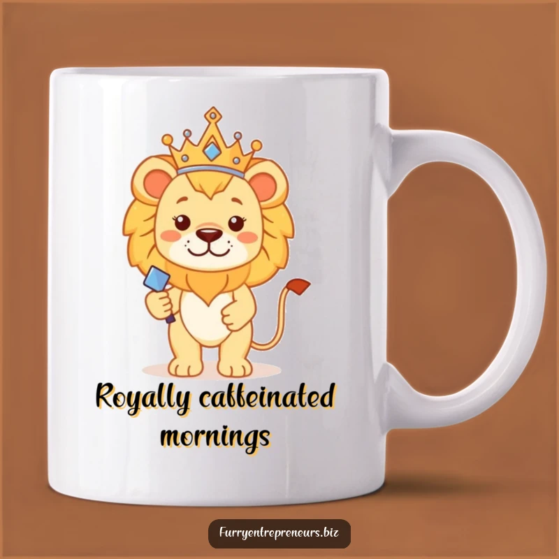 Funny Regal Lion King Mug - Majestic King Gift for Him