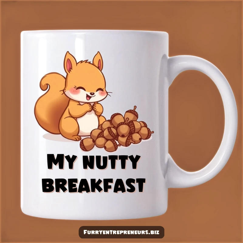 Funny Squirrel Acorn Mug: Counting Blessings with Glee, Perfect Funny Gift for Hoarders