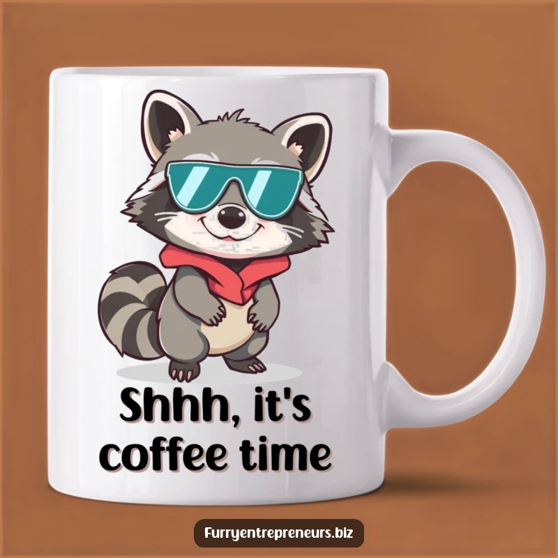 Funny Spy Raccoon Sneaking Mug - Hilarious Secret Agent Gift Idea