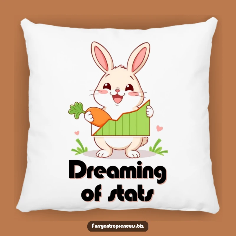Cozy Funny Rabbit Graph Pillow: Snuggle Up with Success, Ideal Funny Gift