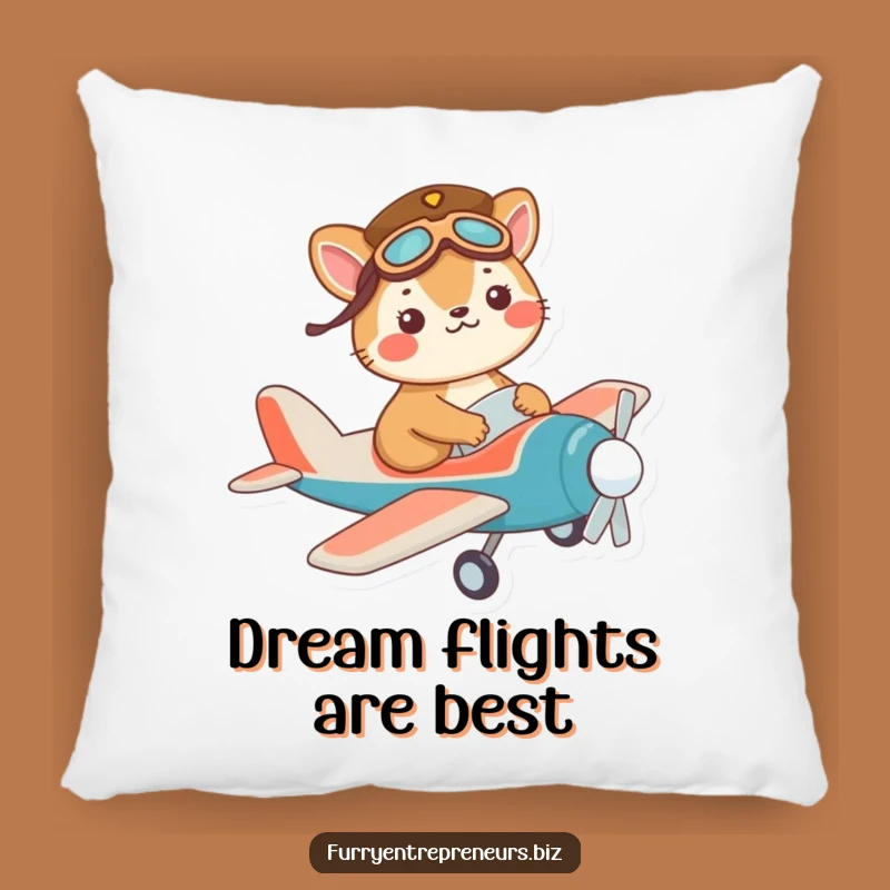 Funny Pilot Animal Pillow: Dream of Flying, Delightful Funny Gift!