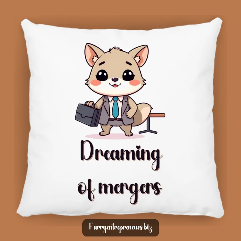 Funny Animal Business Meeting Pillow: Cozy, hilarious cushion for office or home, funny gift.