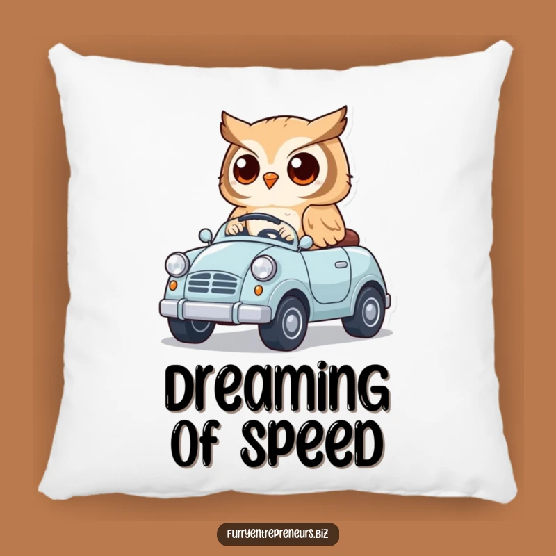 Funny Owl Driving Car Pillow - Cozy Cute Animal Comfort Decor