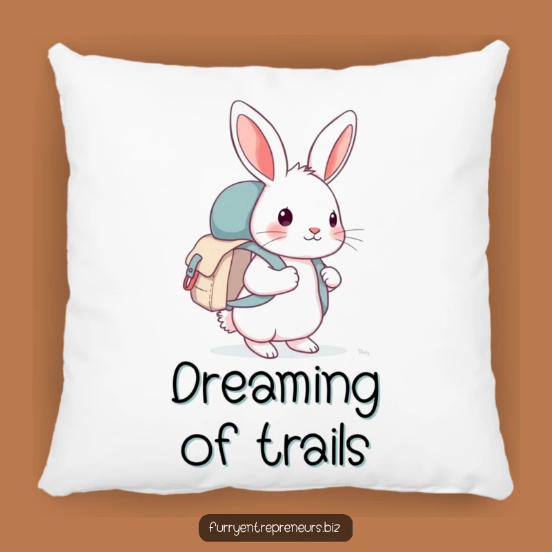 Funny Rabbit Explorer Pillow: Add Cozy Adventure to Your Home Decor