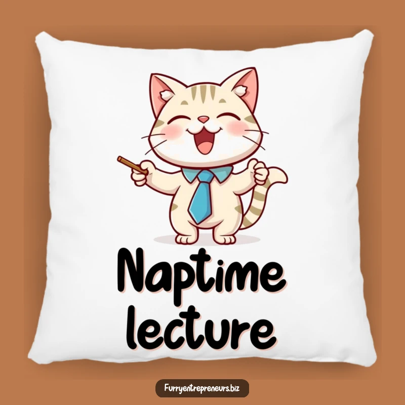 Funny Cat Professor Pillow: Cozy Comfort with a Hilarious Academic Cat