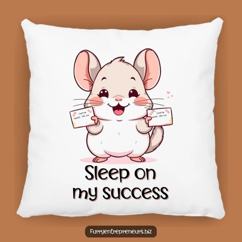 Funny Chinchilla Pillow: Distribute Comfort and Smiles with this Cheerful Character