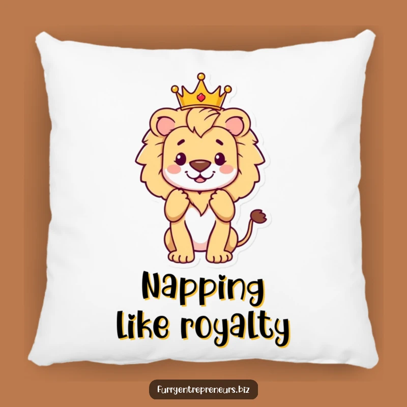 Funny Lion King of Applause Pillow: Comfort Fit for Royalty!