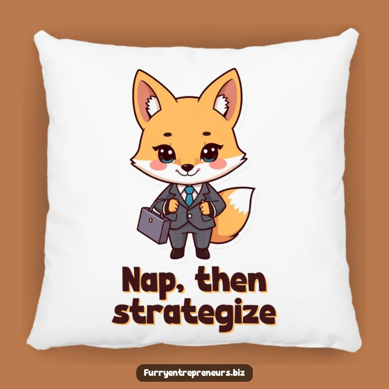 Cozy Funny Business Fox Pillow: Professional Comfort & Style, Ideal Funny Gift