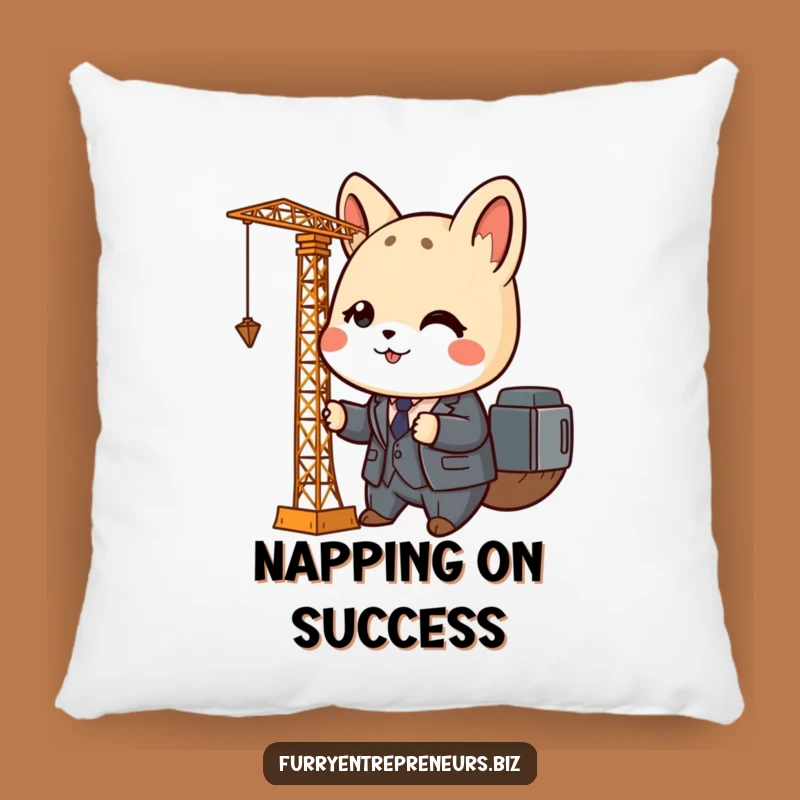 Funny Animal Business Pillow: Cozy Tiny Suit, Adorable and Hilarious Decor Gift