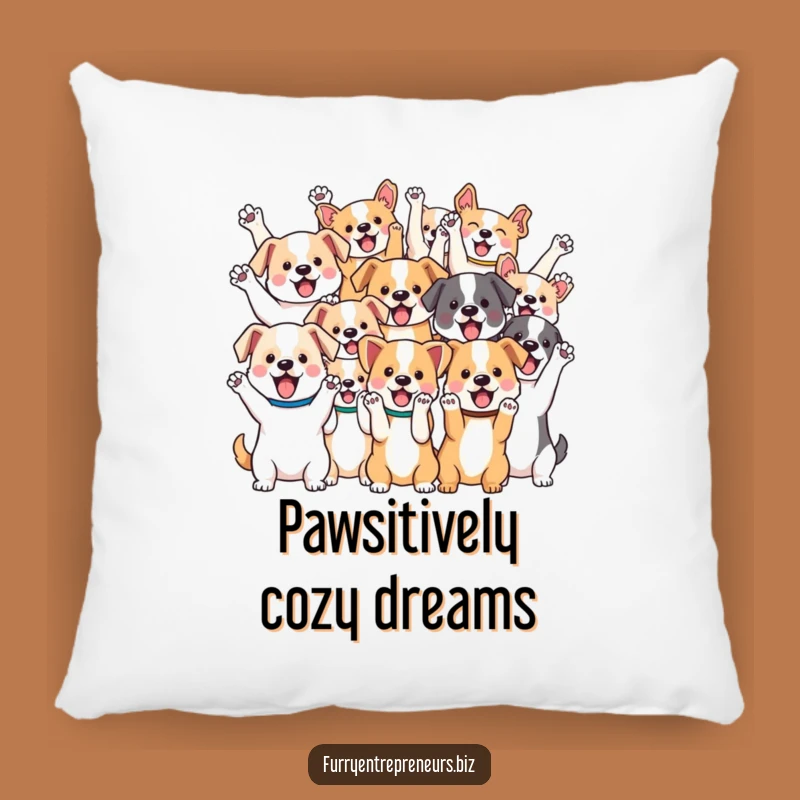 Funny Kawaii Dog Pillow: Soft Cheerful Pups Cushion, Cute Funny Gift for Cozy Spaces