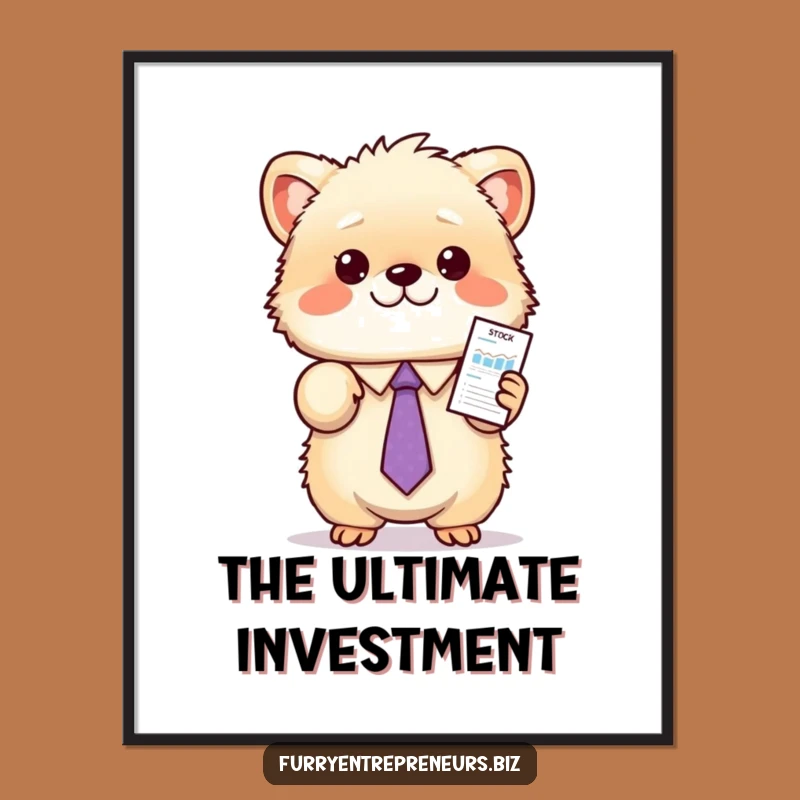 Funny Animal Stock Digital Art: Instant Tiny Chart, Printable Hilarious Decor Gift