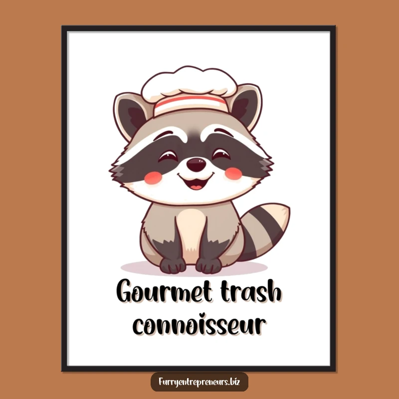 Funny Chef Raccoon Digital Art: Instant Hilarious Kitchen Decor