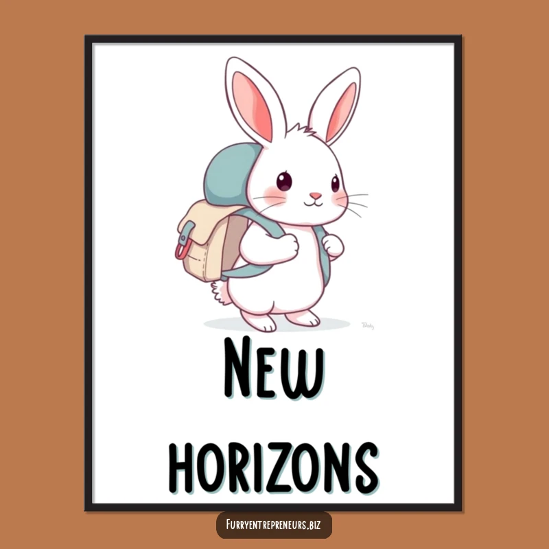 Funny Rabbit Explorer Digital Art Print: Bring Whimsy and Adventure to Your Walls