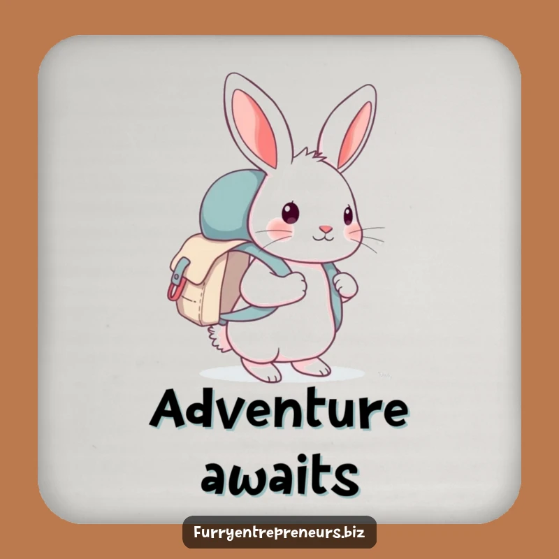 Funny Rabbit Explorer Drink Coasters: Protect Surfaces with This Whimsical Set