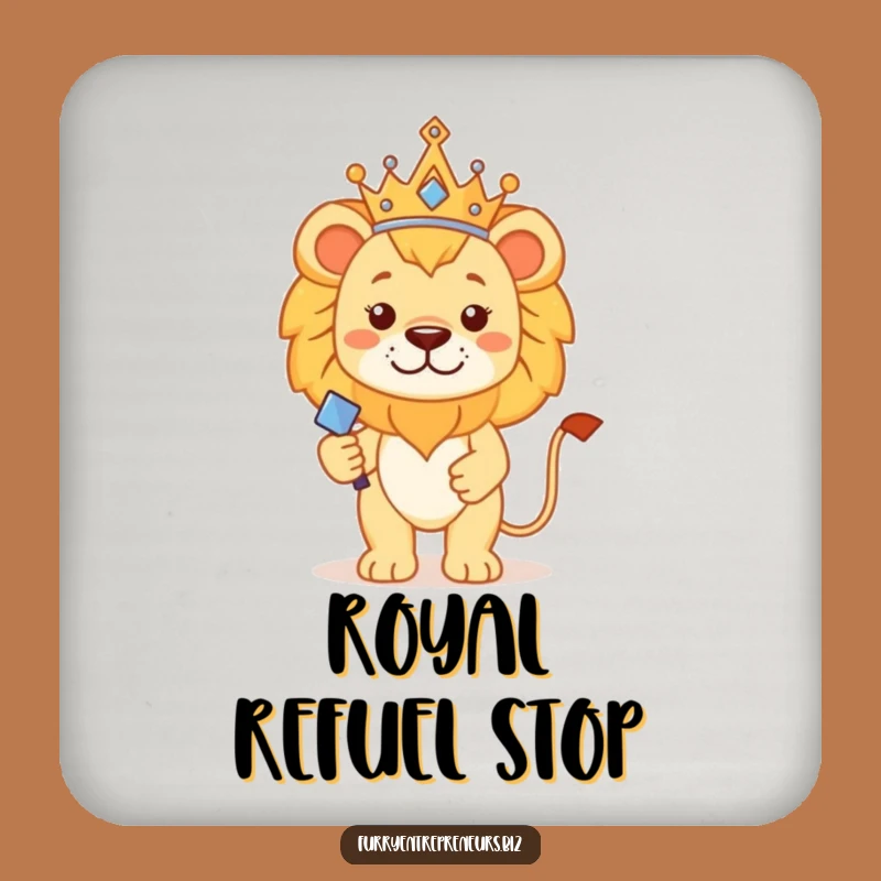 Funny Lion King Coaster Set - Majestic Royal Drink Protection