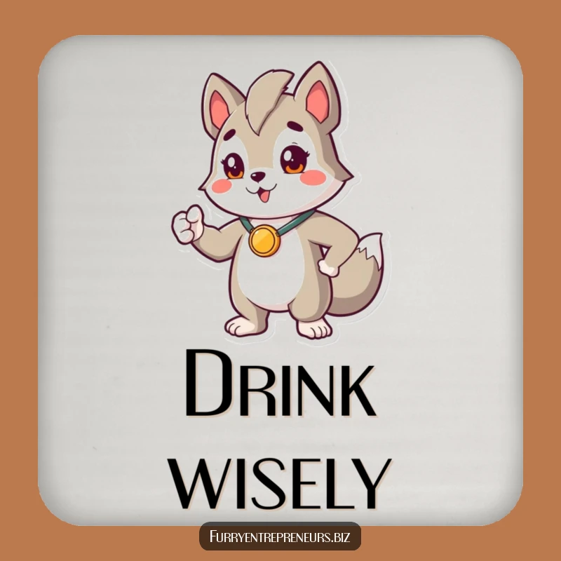Funny Proud Hero Animal Coaster: Medal Character Drink Gift