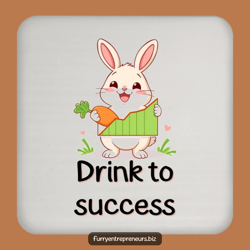 Funny Rabbit Graph Coasters: Protect Surfaces with Analytical Charm, Excellent Funny Gift