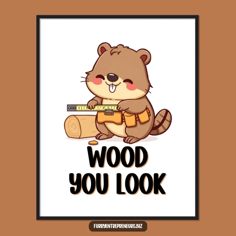 Funny Beaver Carpenter Poster: Dedicated Woodworker Art For Your Walls, A Perfect Funny Gift!
