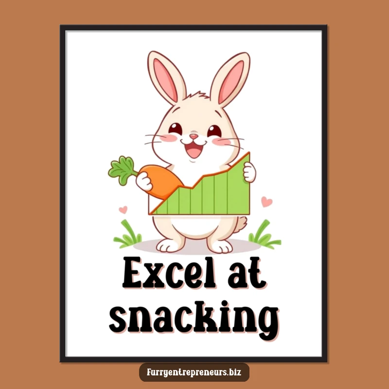 Funny Rabbit Graph Poster: Inspire Growth in Your Space, Chic Funny Gift Idea