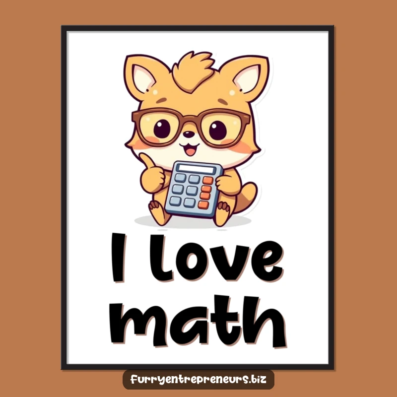 Funny Animal Accountant Poster: Cheerful office decor, perfect funny gift.