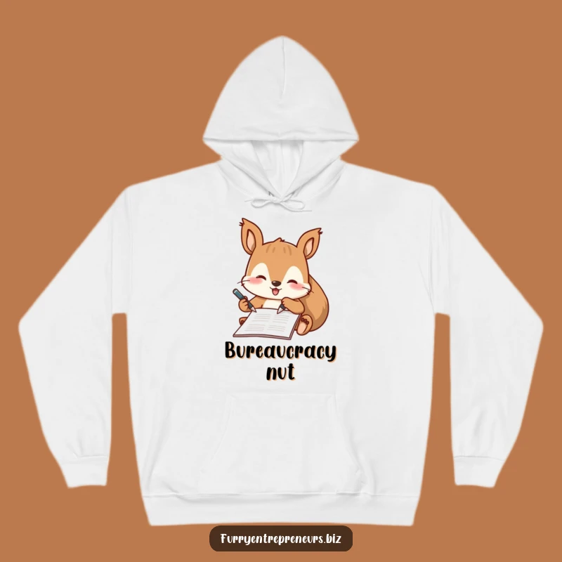 Funny Squirrel Signing Hoodie: Cozy Up with This Hilarious Professional Character