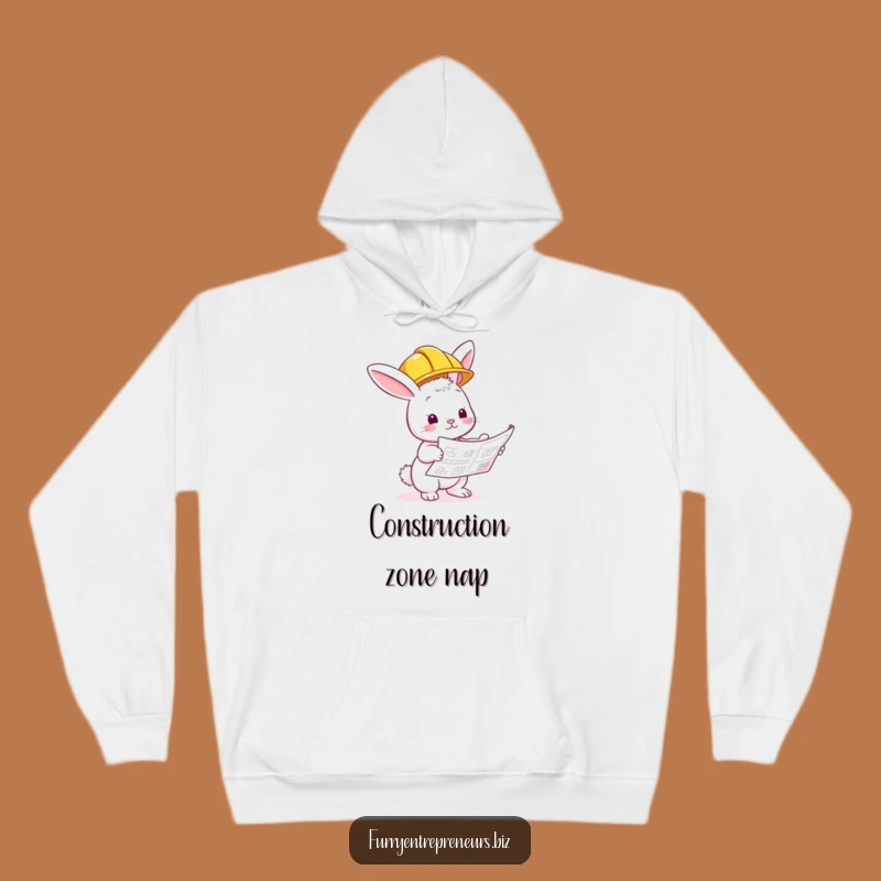 Funny Bunny Builder Hoodie: Cozy Construction Inspector Gift