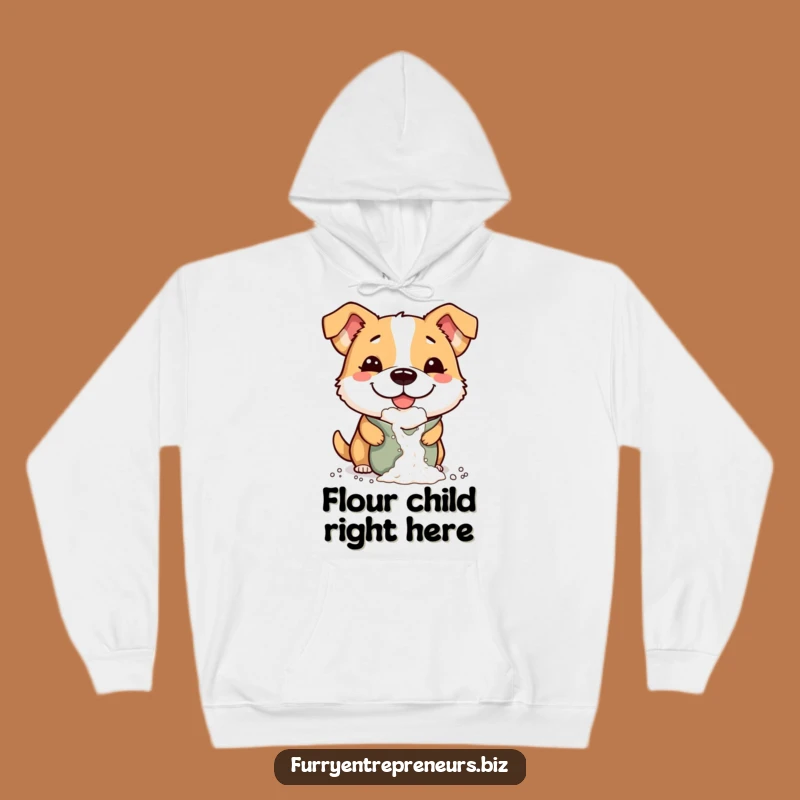 Funny Flour Dog Hoodie: Cozy Mischievous Pup, Ultimate Funny Gift for Dog Lovers
